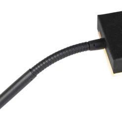 Moderne vloerlamp zwart incl. LED en dimmer met leeslamp - Jazzy