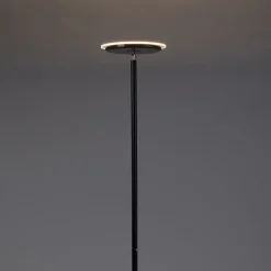 Moderne vloerlamp zwart incl. LED met touch dimmer - Hanz