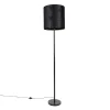 Moderne vloerlamp zwart kap zwart 40 cm - Simplo