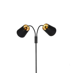 Moderne vloerlamp zwart 2-lichts - Carmen