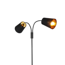 Moderne vloerlamp zwart 2-lichts - Carmen