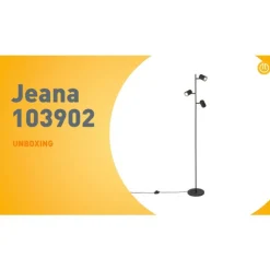 Moderne vloerlamp zwart 3-lichts - Jeana