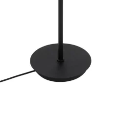 Moderne vloerlamp zwart 5-lichts met smoke glas - Athens