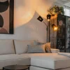Moderne vloerlamp zwart 3-lichts - Carmen