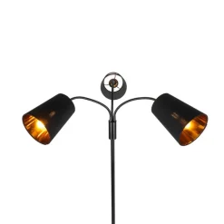 Moderne vloerlamp zwart 3-lichts - Carmen