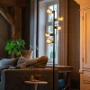 Moderne vloerlamp zwart 5-lichts - Facil