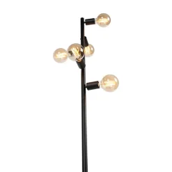 Moderne vloerlamp zwart 5-lichts - Facil