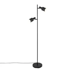 Moderne vloerlamp zwart 2-lichts - Stijn