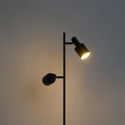 Moderne vloerlamp zwart 2-lichts - Stijn