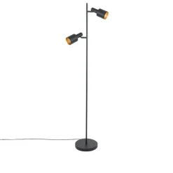 Moderne vloerlamp zwart 2-lichts - Stijn