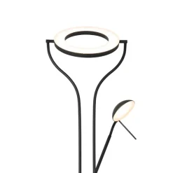 Moderne vloerlamp zwart met leesarm incl. LED en dimmer - Divo