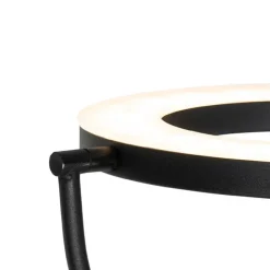 Moderne vloerlamp zwart met leesarm incl. LED en dimmer - Divo