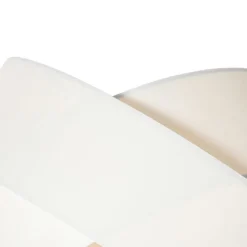 Moderne vloerlamp zwart met witte kap - Cloth