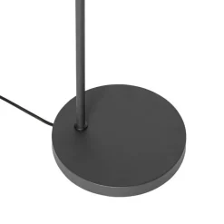 Moderne vloerlamp zwart met goud verstelbaar - Morik