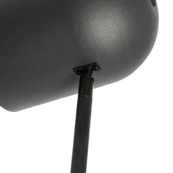 Moderne vloerlamp zwart met goud verstelbaar - Morik