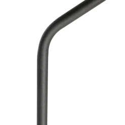 Moderne vloerlamp zwart met goud verstelbaar - Morik