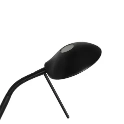 Moderne vloerlamp zwart met leeslamp incl. LED dim to warm - Diva