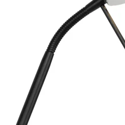 Moderne vloerlamp zwart met leeslamp incl. LED dim to warm - Diva