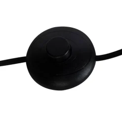 Moderne vloerlamp zwart met kap - Lofty