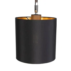 Moderne vloerlamp zwart met kap - Lofty