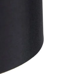 Moderne vloerlamp zwart met kap - Lofty