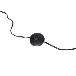 Moderne vloerlamp zwart met kap oranje 50 cm - Editor