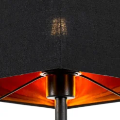 Moderne vloerlamp zwart met goud vierkant - VT 1