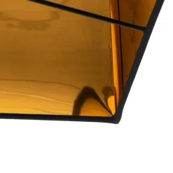 Moderne vloerlamp zwart met goud vierkant - VT 1