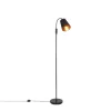 Moderne vloerlamp zwart met goud - Carmen