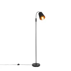 Moderne vloerlamp zwart met goud - Carmen