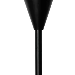 Moderne vloerlamp zwart met smoke glas - Drop