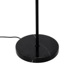 Moderne vloerlamp zwart met smoke glas - Drop