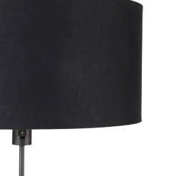 Moderne vloerlamp zwart met goud duo kap - Parte