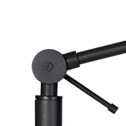 Moderne vloerlamp zwart met kap goud 50 cm - Editor