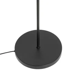 Moderne vloerlamp zwart met smoke glas 2-lichts - Stavelot