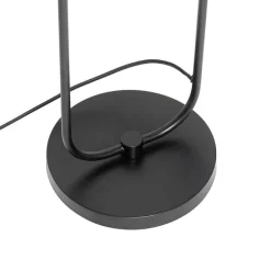 Moderne vloerlamp zwart met glas 25 cm - Roslini