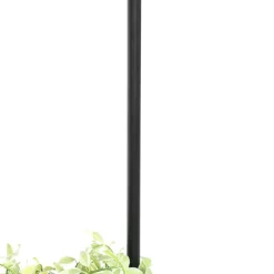 Moderne vloerlamp zwart met glas 25 cm - Roslini