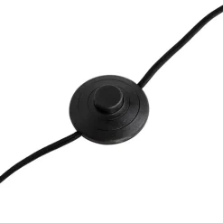 Moderne vloerlamp zwart met zwarte kap 45 cm - Simplo