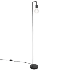 Moderne vloerlamp zwart rond 145cm - Facil