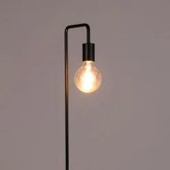 Moderne vloerlamp zwart rond 145cm - Facil