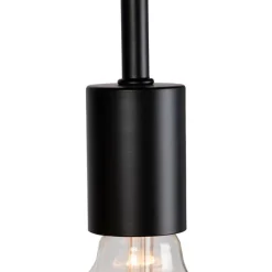 Moderne vloerlamp zwart rond 145cm - Facil
