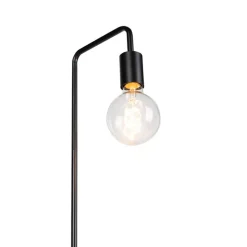 Moderne vloerlamp zwart rond 145cm - Facil