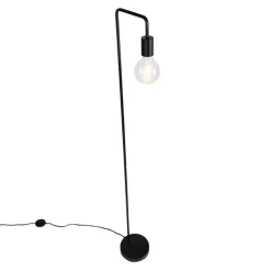 Moderne vloerlamp zwart rond 145cm - Facil