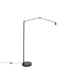 Moderne vloerlamp zwart verstelbaar - Editor
