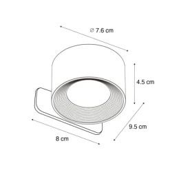 Moderne wand- en plafondlamp wit incl. LED oplaadbaar - Bright