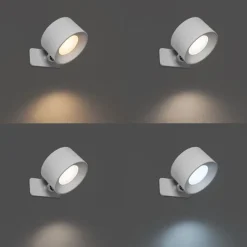 Moderne wand- en plafondlamp wit incl. LED oplaadbaar - Bright