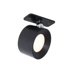 Moderne wand- en plafondlamp zwart incl. LED oplaadbaar - Bright