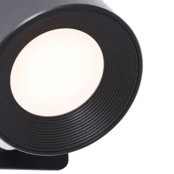 Moderne wand- en plafondlamp zwart incl. LED oplaadbaar - Bright