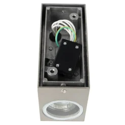 Moderne wandlamp aluminium 2-lichts IP44 - Baleno