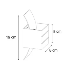 Moderne wandlamp aluminium met lichteffect - Amy